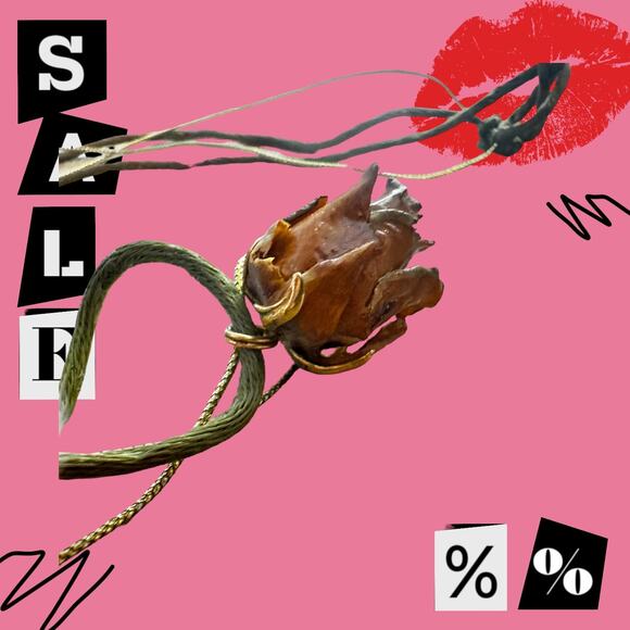 Vintage Necklace Real Silk Cord Silver String adjustable 90s Boho Chic Goth - Picture 3 of 3